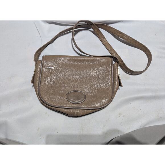 Koret Vtg Genuine Leather Over The shoulder Mini Saddle Bag Purse Tan - Picture 1 of 11